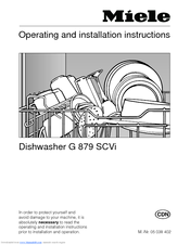 Miele G 879 SCVI Operating And Installation Instructions