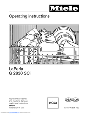 Miele LaPerla G 2830 SCi Operating Instructions Manual