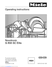 Miele NOVOTRONIC G 856 SC ELITE Operating Instructions Manual