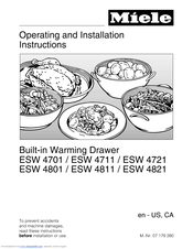 Miele ESW 4701 Operating And Installation Instructions