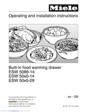 Miele ESW 5088-14 Operating And Installation Instructions