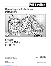 Miele F 1411 Vi Operating And Installation Instructions