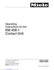 Miele KM 408-1 Operating Instructions Manual