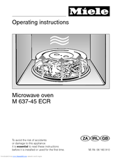 Miele M 637-45 ECR Operating Instructions Manual