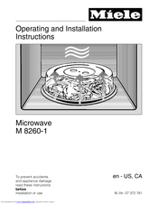 Miele M 8260-1 Operating And Installation Instructions