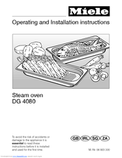 Miele DG 4080 Operating And Installation Instructions