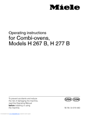 Miele H 267 B Operating Instructions Manual
