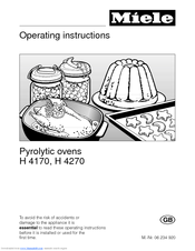 Miele H 4170 Operating Instructions Manual