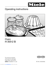 Miele H 350-2 B Operating Instructions Manual