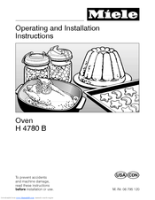 Miele H4780B Operating And Installation Instructions