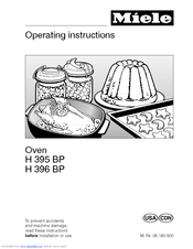 Miele MasterChef H 396 BP Operating Instructions Manual