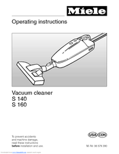 Miele S 140 S 160 Operating Instructions Manual