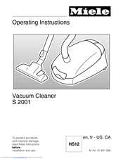 Miele S 2001 Operating Instructions Manual