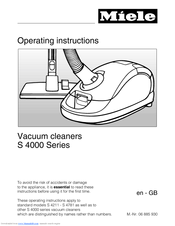 Miele S 4000 Series Operating Instructions Manual