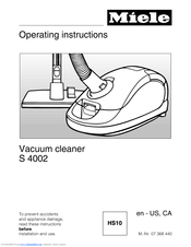 Miele S 4002 Operating Instructions Manual
