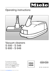 Miele S 500 - S 548 Operating Instructions Manual