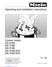 Miele DA 3160 EXT Operating And Installation Instructions