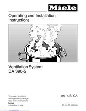 Miele DA 390-5 Operating And Installation Instructions