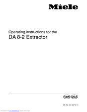 Miele DA 8-2 Operating Instructions Manual