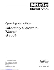 Miele G 7883 Operating Instructions Manual