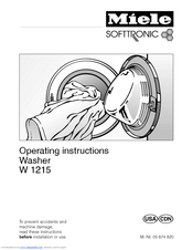 Miele W1215-WASHER Operating Instructions Manual