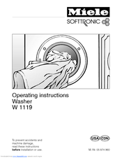 Miele W1119-WASHER Operating Instructions Manual