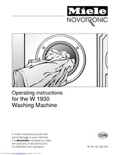 Miele W 1930 WASHING MACHINE Operating Instructions Manual