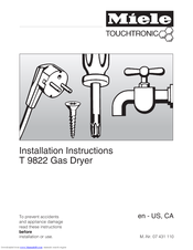 Miele T 9822 Installation Instructions Manual