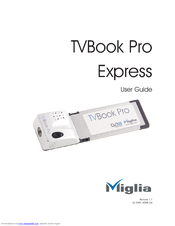Miglia TV Tuner Adapter User Manual