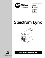 Miller Electric Spectrum Lynx Owner's Manual