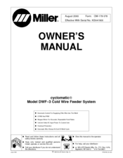 Miller Electric cyclomatic DWF3 Owner's Manual