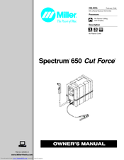 Miller Electric Spectrum 650 Cut Force Owner's Manual