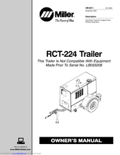 Miller Electric RCT-224 Trailer Owner's Manual