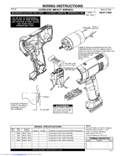 Milwaukee Cordless Impact Wrench Wiring Instruction
