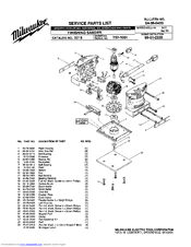 Milwaukee 6016 Service Parts List