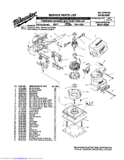 Milwaukee 6017 Service Parts List