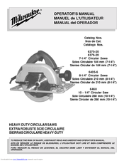 Milwaukee 6375-20- 6376-20 Operator's Manual