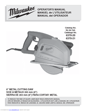 Milwaukee 6370-21 Operator's Manual