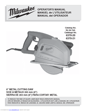 Milwaukee CUTTING SAW Operator's Manual