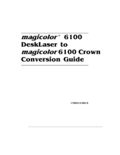Minolta MAGICOLOR 6100 Crown User Manual