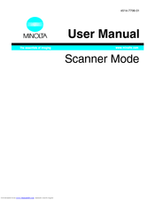 Minolta Scanner Mode User Manual