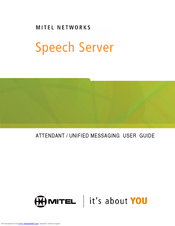 Mitel Speech Server User Manual