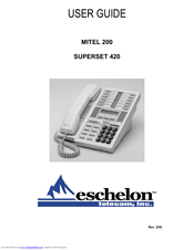 Mitel SUPERSET 420 User Manual