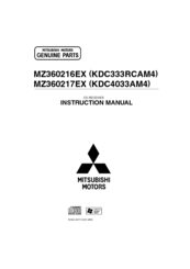 Mitsubishi MZ360216EX Instruction Manual