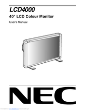 NEC AccuSync LCD4000 User Manual