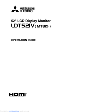 Mitsubishi Electric LDT521V Operation Manual