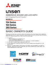 Mitsubishi Electric UNISEN 164 SERIES Basic Owner's Manual
