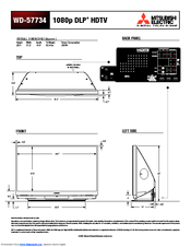 Mitsubishi Electric DLP WD-57734 Datasheet