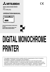 Mitsubishi P91DW(UB) Operation Manual