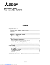 Mitsubishi WL2650U Network Manual